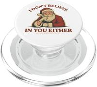 Funny Santa I Don't Believe In You Either Retro Christmas PopSockets PopGrip para MagSafe