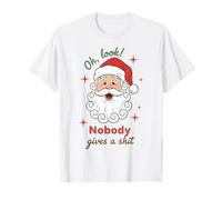 Funny Santa Oh Look Nobody Gives a Shit Camiseta