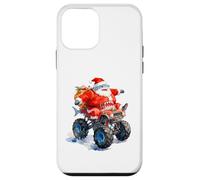 Funny Santa Shark Driving Monster Car Truck Día de Navidad Carcasa para iPhone 12 Mini