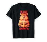 Funny Sarcastic Cute Capybara Ice Cream Rage Me Consume Camiseta