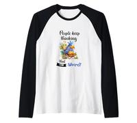 Funny Sarcastic Parrot Witty Quote Graphic tee Introvert Camiseta Manga Raglan