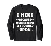 Funny Sarcastic Punching People Quote i Hike Manga Larga