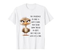Funny Sarcastic Quote Bird No Patience Funny Shirt Men Women Camiseta