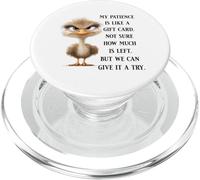 Funny Sarcastic Quote Bird No Patience Funny Shirt Men Women PopSockets PopGrip para MagSafe