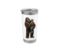 Funny Sasquatch Abrazando Alien Cryptid UAP UFO Divulgación Vaso térmico de acero inoxidable de doble pared