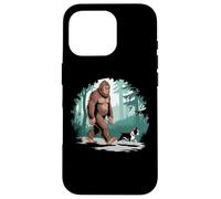 Funny Sasquatch Bigfoot Walking Boston Terrier Dog Lovers Carcasa para iPhone 16 Pro