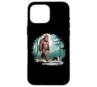 Funny Sasquatch Bigfoot Walking Boston Terrier Dog Lovers Carcasa para iPhone 16 Pro MAX