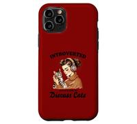 Funny Sassy Cat - Introvertido pero dispuesto a discutir gatos Carcasa para iPhone 11 Pro