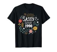 Funny Sassy Since 1990 Retro Mama Wife Sass Boho Queen Idea Camiseta