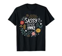 Funny Sassy Since 1992 Retro Mama Wife Sass Boho Queen Idea Camiseta