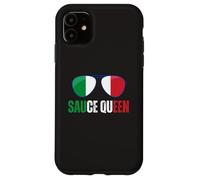 Funny Sauce Queen Italiano Diciendo Italia Bandera Cocina Nona Carcasa para iPhone 11