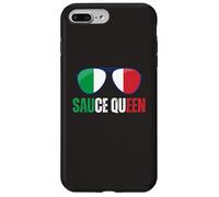 Funny Sauce Queen Italiano Diciendo Italia Bandera Cocina Nona Carcasa para iPhone 7 Plus/8 Plus