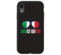Funny Sauce Queen Italiano Diciendo Italia Bandera Cocina Nona Carcasa para iPhone XR