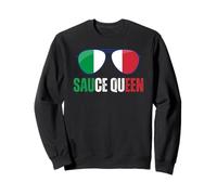 Funny Sauce Queen Italiano Diciendo Italia Bandera Cocina Nona Sudadera