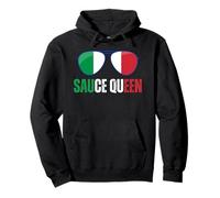 Funny Sauce Queen Italiano Diciendo Italia Bandera Cocina Nona Sudadera con Capucha