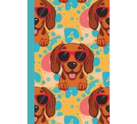 Funny Sausage Dog with Sunglasses Lined Notebook - Cute Dachshund Journal for School, Work, Notes & Gifts