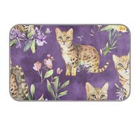 Funny Savannah Cats - Manta de verano para gatos, color morado, 38 x 23 pulgadas, manta de refrigeración para mascotas para conejos, esencial para interiores, manta para perros, talla M