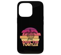 Funny Save Turtles Retro Distressed Turtle Graphic Carcasa para iPhone 13 Pro