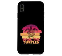Funny Save Turtles Retro Distressed Turtle Graphic Carcasa para iPhone XS MAX