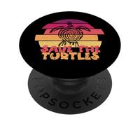 Funny Save Turtles Retro Distressed Turtle Graphic PopSockets PopGrip Adhesivo