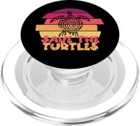Funny Save Turtles Retro Distressed Turtle Graphic PopSockets PopGrip para MagSafe
