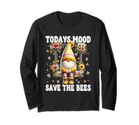Funny Saying For Beekeeper Cute Spring Gnome Save The Bees Manga Larga