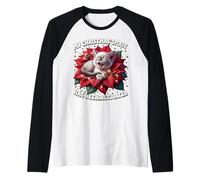 Funny Saying For Cat Owner Kitten Lover Christmas Season Camiseta Manga Raglan