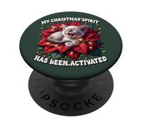 Funny Saying For Cat Owner Kitten Lover Christmas Season PopSockets PopGrip Adhesivo