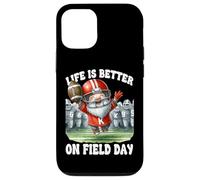 Funny Saying For Football Team Life Is Better On Field Day Carcasa para iPhone 12/12 Pro