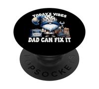 Funny Saying For Men Daddy GNOME Handyman Dad Can Fix It PopSockets PopGrip Adhesivo