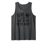 Funny Saying Give me Coffee and No One Gets Hurt Camiseta sin Mangas