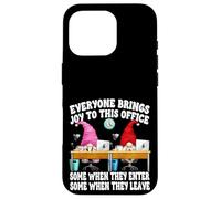 Funny Saying GNOME Couple Everyone Brings Joy To This Office Carcasa para iPhone 16 Pro
