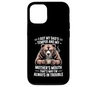 Funny Saying Got Dad'S Temper Mom'S Mouth Bear Coffee Carcasa para iPhone 12/12 Pro