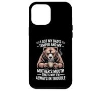 Funny Saying Got Dad'S Temper Mom'S Mouth Bear Coffee Carcasa para iPhone 12 Pro MAX