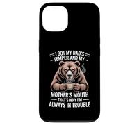 Funny Saying Got Dad'S Temper Mom'S Mouth Bear Coffee Carcasa para iPhone 13