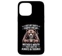 Funny Saying Got Dad'S Temper Mom'S Mouth Bear Coffee Carcasa para iPhone 13 Pro MAX