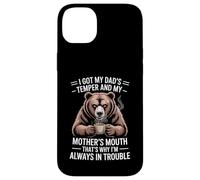 Funny Saying Got Dad'S Temper Mom'S Mouth Bear Coffee Carcasa para iPhone 14 Plus