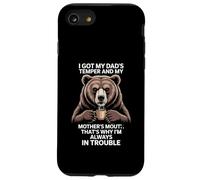 Funny Saying Got Dad's Temper Mom's Mouth Bear Coffee Carcasa para iPhone SE (2020) / 7 / 8