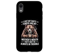 Funny Saying Got Dad'S Temper Mom'S Mouth Bear Coffee Carcasa para iPhone XR
