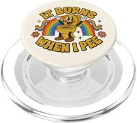 Funny Saying: It Burns When I Pee! Rainbow PopSockets PopGrip para MagSafe