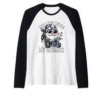 Funny Saying Motorcycle Biker GNOME Rolling with My Gnomies Camiseta Manga Raglan