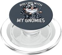 Funny Saying Motorcycle Biker GNOME Rolling with My Gnomies PopSockets PopGrip para MagSafe
