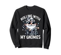 Funny Saying Motorcycle Biker GNOME Rolling with My Gnomies Sudadera