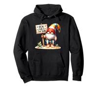 Funny Saying Real Fun In The Sun Summer Gnome For Beach Sudadera con Capucha