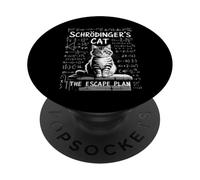 Funny Saying Schrodingers Cat The Escape Plan Broma Mujeres Hombres PopSockets PopGrip Adhesivo