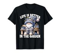 Funny Sayings Summer Gnome Life Is Better In The Garden Camiseta