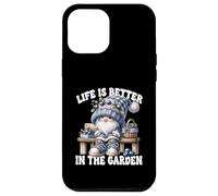 Funny Sayings Summer Gnome Life Is Better In The Garden Carcasa para iPhone 12 Pro Max