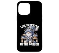 Funny Sayings Summer Gnome Life Is Better In The Garden Carcasa para iPhone 13 Pro Max