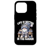 Funny Sayings Summer Gnome Life Is Better In The Garden Carcasa para iPhone 16 Pro