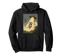 Funny Scared Cow UFO Selfie Alien Nave Espacial Granja Humor Sudadera con Capucha